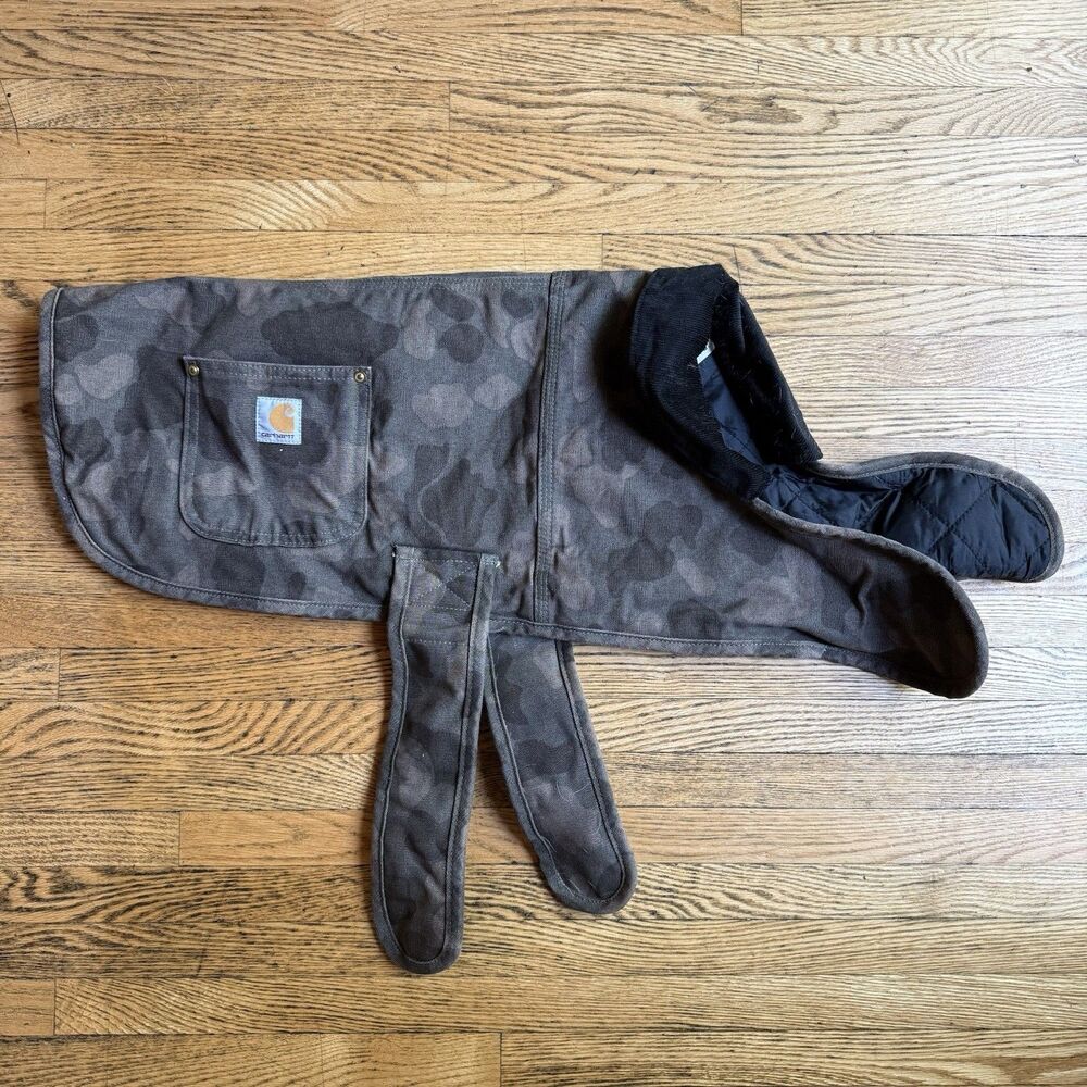Carhartt Farm Duck Insulated Dog Chore Coat Vest Green Brown Camo Size Medium